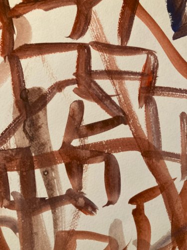 Painting Peinture Gouache Dessin Aurel Cojan Expressionnisme Abstrait 1994 Art