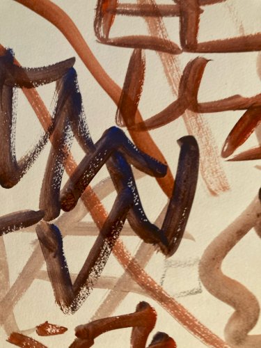 Painting Peinture Gouache Dessin Aurel Cojan Expressionnisme Abstrait 1994 Art