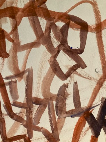 Painting Peinture Gouache Dessin Aurel Cojan Expressionnisme Abstrait 1994 Art