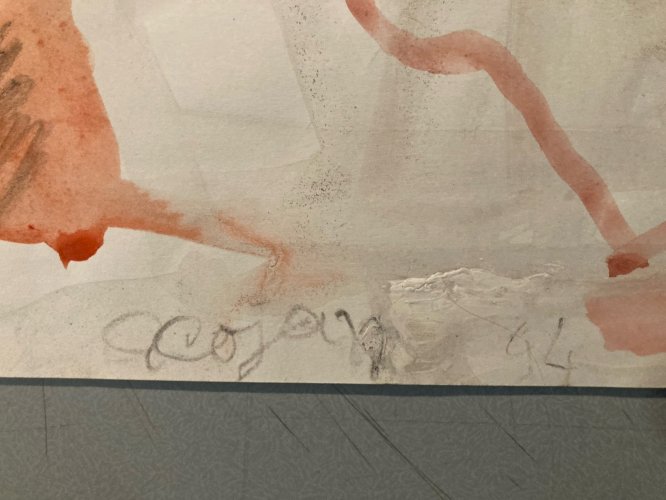 Painting Peinture Gouache Dessin Aurel Cojan Expressionnisme Abstrait Art 1990