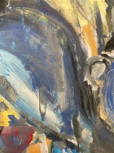 Painting Peinture gouache dessin CoQ Poule Animal 1970 Art Animaux Dessin Oiseau