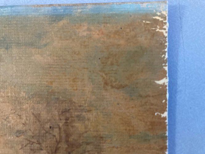Painting Peinture Huile 1950 école Russe Troïka Expressionnisme Expressionniste