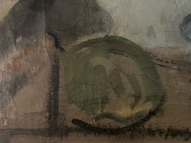 Painting Peinture Huile Sur Toile Début XXe 1930 Ancien Art Old Nature Morte