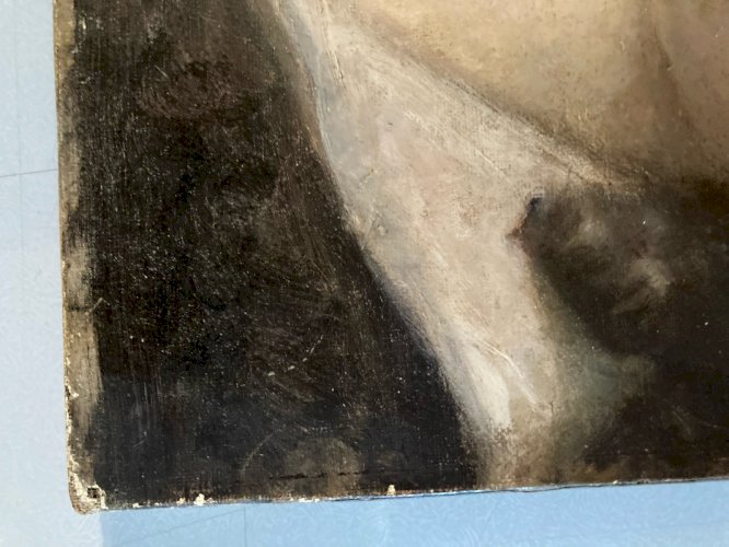 Painting Peinture Huile Sur Toile Portrait 1900 Enfant Buste Art Début XXe Fille