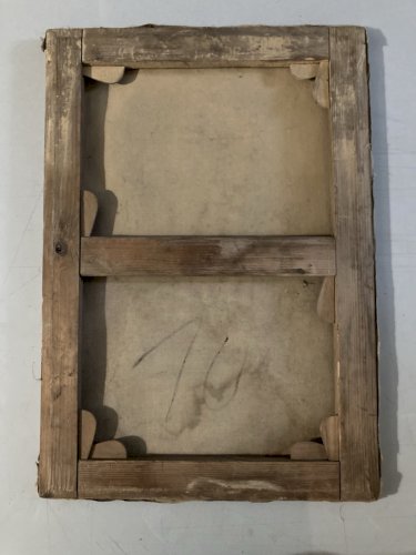 Painting Peinture Huile Sur Toile XIXe Jesus Christ Crucifixion Religion Art Old