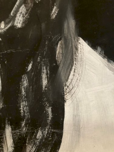 Painting Peinture Papier Art Buste Homme 1980 portrait A Identifier XXe Ancien