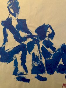 Painting on Kraft Paper Woman 1980 portrait To Identify Ancient Art