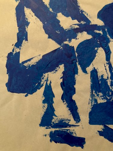 Painting Peinture Sur Papier Kraft Femme 1980 portrait A Identifier Art Ancien