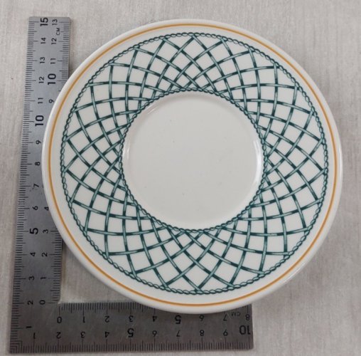 Paire 2 tasses + 2 sous tasses à café, décor Basket, céramique Villeroy & Boch
