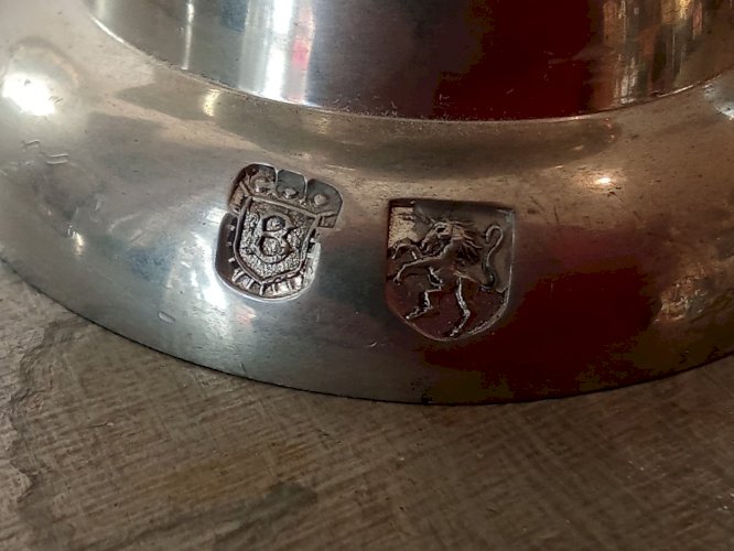 Paire Anciens bougeoirs Pique Cierge Moderniste vintage Métal Old Candlestick