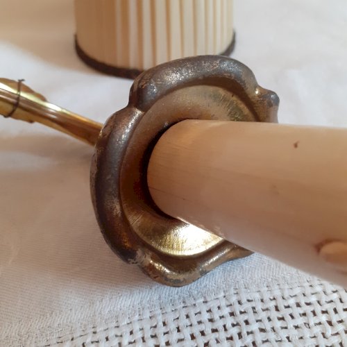 Paire appliques à deux bras de lumière bronze doré style Louis xv Lucien Gau xx°