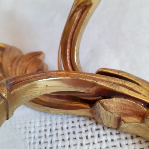 Paire appliques à deux bras de lumière bronze doré style Louis xv Lucien Gau xx°