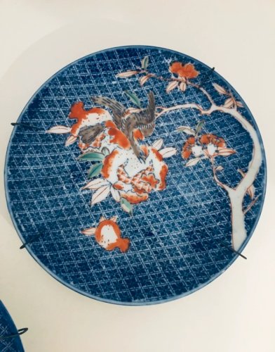 Paire assiettes anciennes japonaises Imari