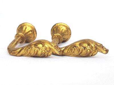 Pair of antique wall brackets gilded with fine gold