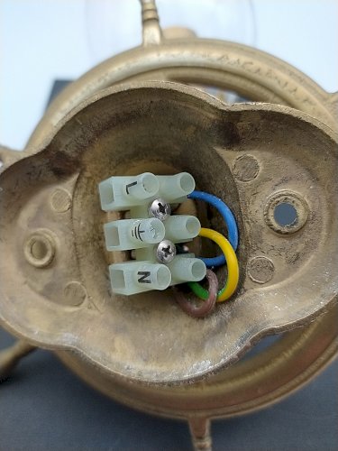 Paire d' appliques marine en laiton massif.