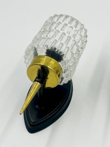 Pair of vintage wall sconces textured glass attributed to Arlus house.