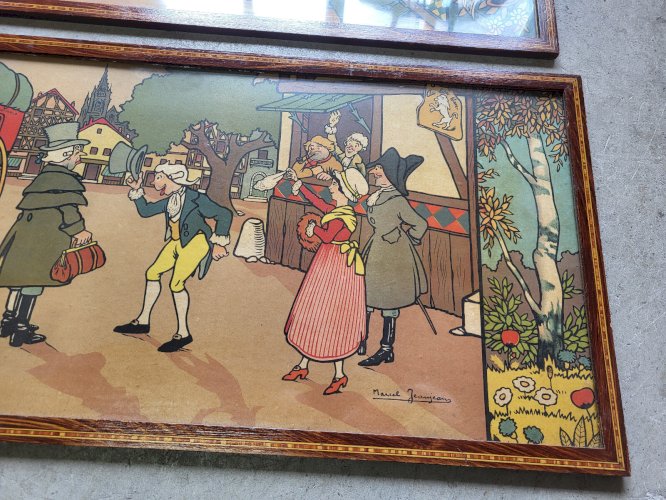 PAIRE D'AFFICHES DE MARCEL JEANJEAN "BON VOYAGE MR DUMOLLET" ET "LA MERE MICHEL"
