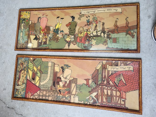 PAIRE D'AFFICHES DE MARCEL JEANJEAN "BON VOYAGE MR DUMOLLET" ET "LA MERE MICHEL"