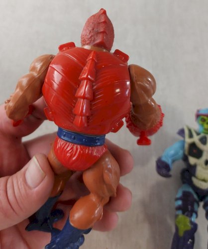 Paire d'anciennes figurines, He Man / Motu, Skeletor + Clawful, vintage ^