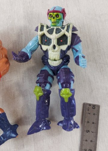 Paire d'anciennes figurines, He Man / Motu, Skeletor + Clawful, vintage ^