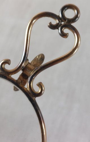 Paire danciennes lunettes pliantes / lorgnons, en plaqué or