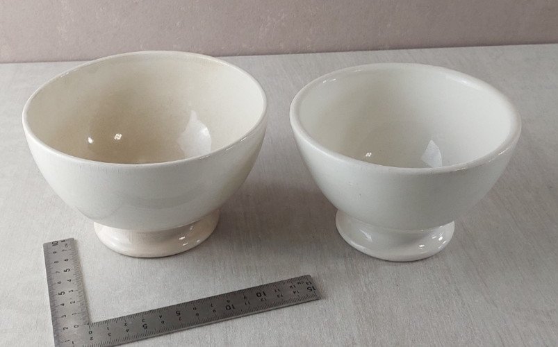 Paire danciens bols, en céramique, Boch La Louvière, vintage