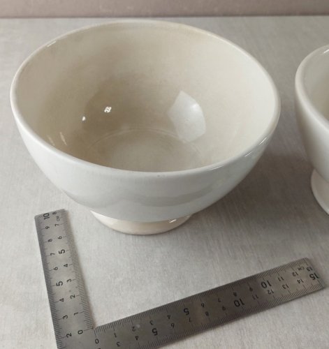 Paire danciens bols, en céramique, Boch La Louvière, vintage