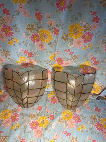 Paire d’applique en nacre