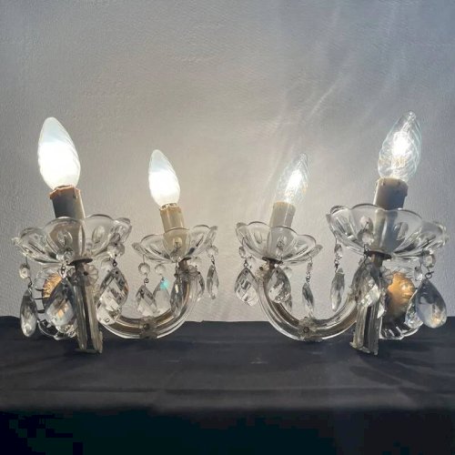 Paire d’appliques à pampilles