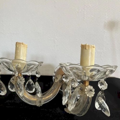 Paire d’appliques à pampilles