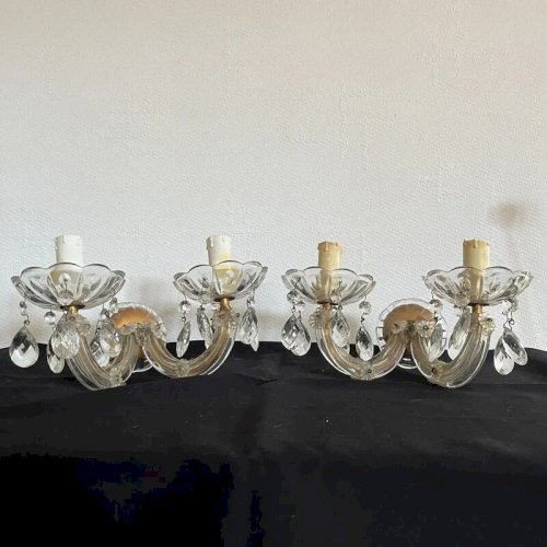 Paire d’appliques à pampilles