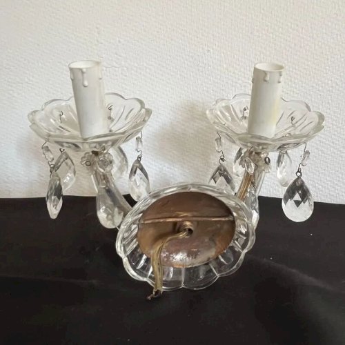 Paire d’appliques à pampilles