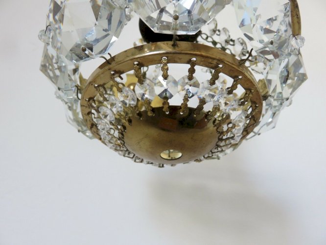 PAIRE D'APPLIQUES ART DECO PRECIOSA JABLONEC REPUBLIQUE TCHEQUE ANNEES 70 