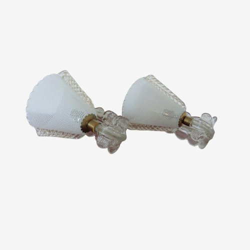 PAIRE DAPPLIQUES  BAROVIER & TOSO  EN VERRE DE MURANO ANNEE 1957