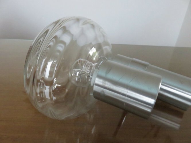 PAIRE DAPPLIQUES  EDITION DISDEROT  ALUMINIUM BROSSE, METAL CHROME 1960 70.