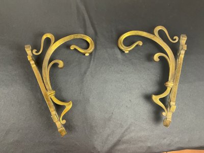 PAIRE D'APPLIQUES EN BRONZE ÉPOQUE ART NOUVEAU