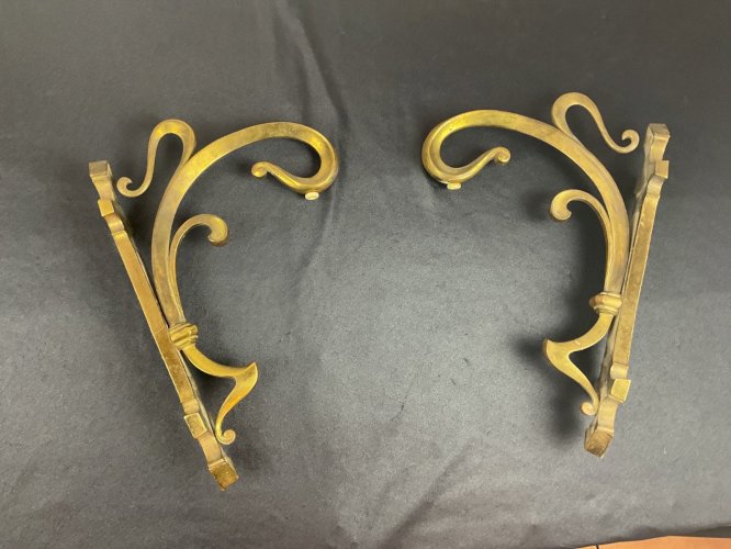 PAIRE D'APPLIQUES EN BRONZE ÉPOQUE ART NOUVEAU
