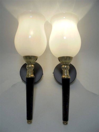 Paire d’appliques flambeaux