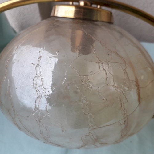 Paire d'appliques laiton et verre 