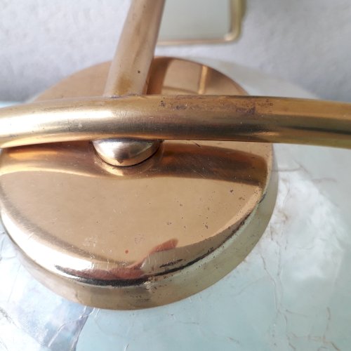 Paire d'appliques laiton et verre 