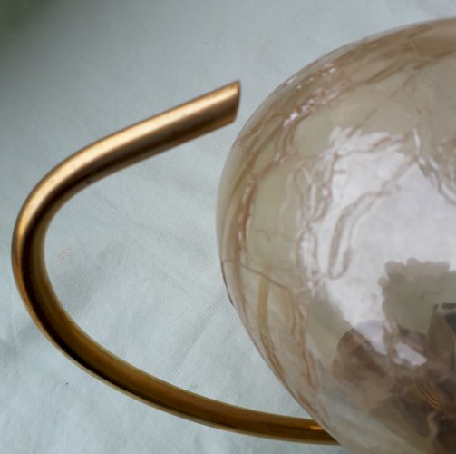 Paire d'appliques laiton et verre 