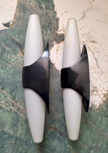 Paire d’appliques murales vintage Bo Niko, luminaires design vintage