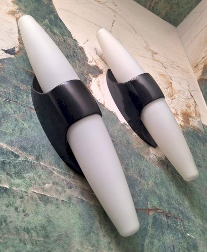 Paire d’appliques murales vintage Bo Niko, luminaires design vintage