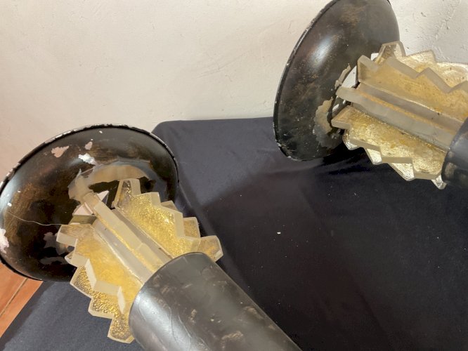 Paire d’appliques vintage  – design jean François crochet pour terzani année 80