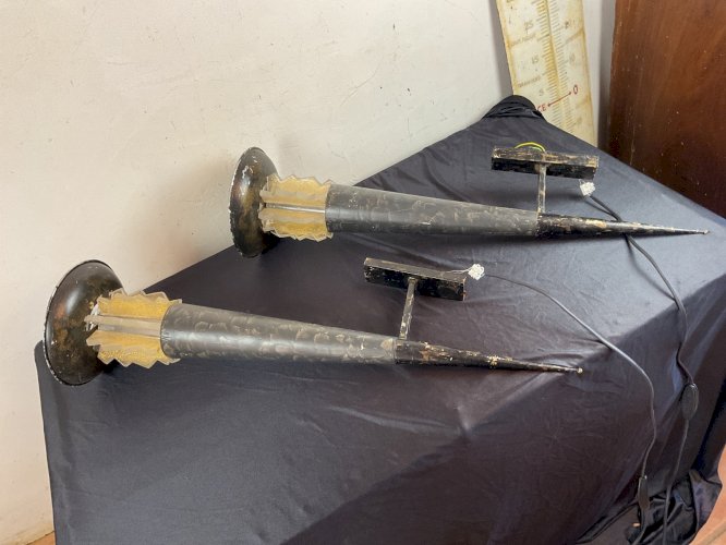 Paire d’appliques vintage  – design jean François crochet pour terzani année 80