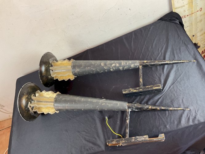 Paire d’appliques vintage  – design jean François crochet pour terzani année 80