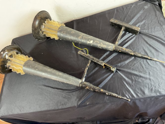 Paire d’appliques vintage  – design jean François crochet pour terzani année 80