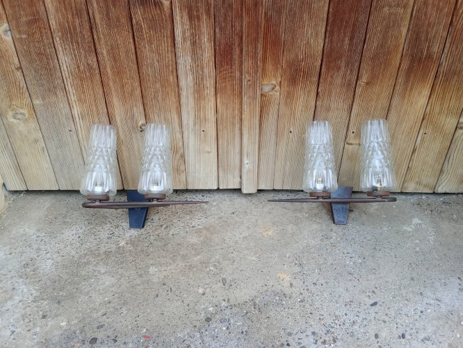 Paire d'appliques vintage 