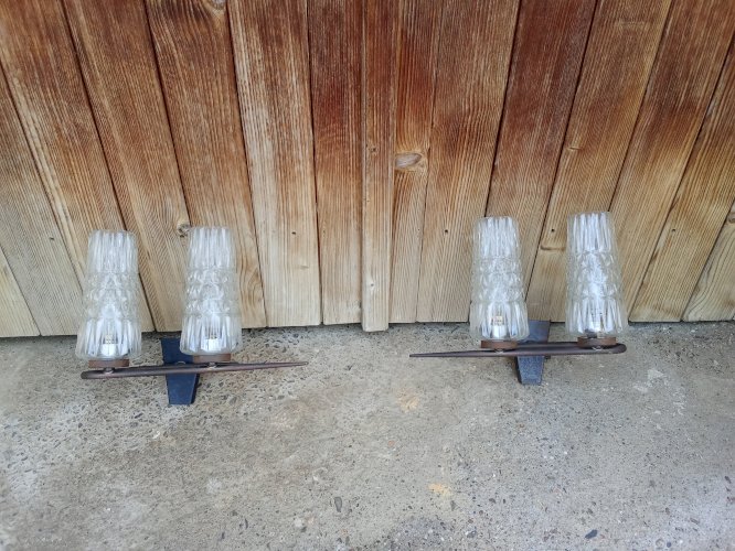 Paire d'appliques vintage 