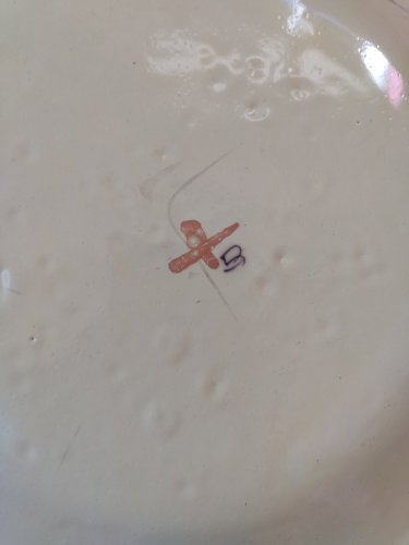 Paire d'Assiettes Anciennes Lunéville - décor aux Bleuets sur fond jaune